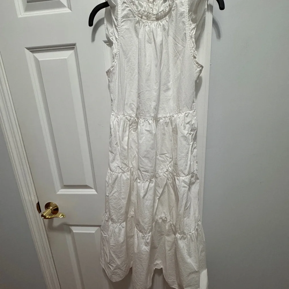 J. Crew Cream Midi cotton Dress size XS